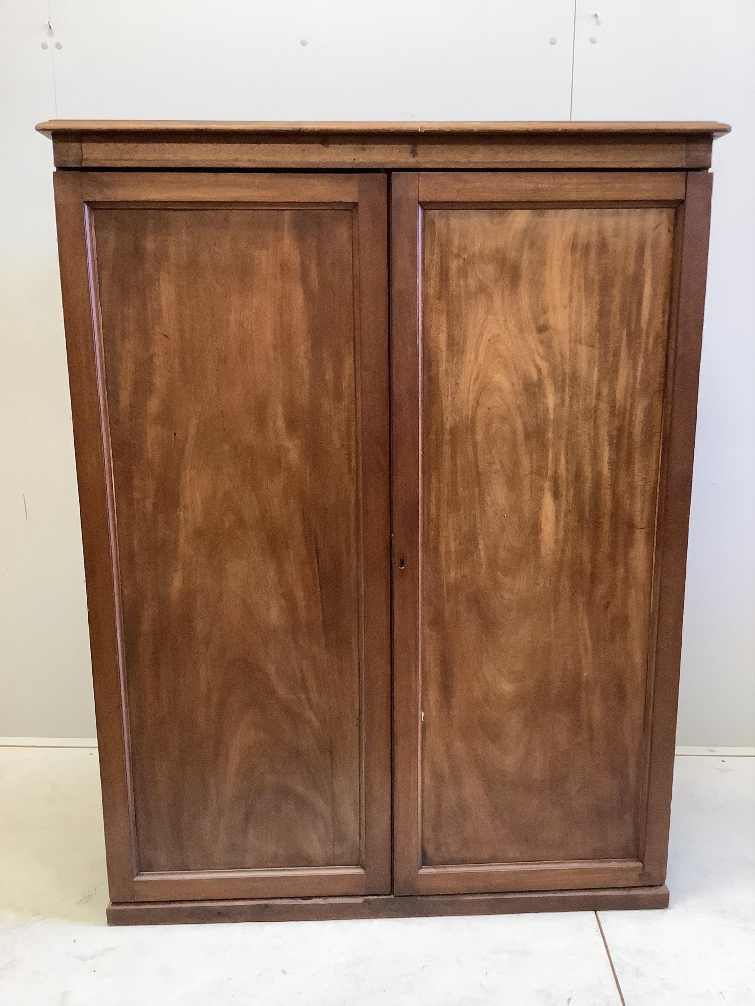 A Victorian mahogany collector's chest, width 112cm, depth 60cm, height 147cm